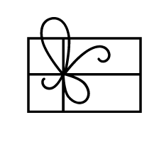 Custom Gift Builder: A sleek black and white gift box featuring a bow design, ideal for personalized gifting experiences from Celebratopia.