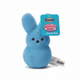 Peeps Bubble Gum Scented Bunny - 5 Blue plush toy with hang-tag, bubble gum fragrance, and Peeps emblem, ideal for custom gift collections at Celebratopia.