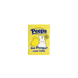 Peeps Go Peeps Card Game - Yellow Box featuring yellow chick and white bunny mascots. Official Peeps merchandise, suitable for ages 3+, brand new and sealed.