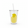 Peeps Clear Single Wall Tumbler - Yellow Chick featuring a stylized chick graphic, matching lid, and straw, ideal for custom gifting from Celebratopia.