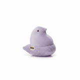 Peeps Plush Chick - 5 Lavender with blue tag, featuring soft pastel fabric and Peeps logo, ideal for custom gifting from Celebratopia.