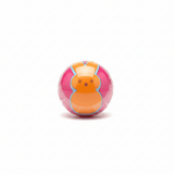 Peeps Pink Ball with Orange Bunny Motif, a 2.5 inflatable toy, features a stylized orange Peeps bunny silhouette, ideal for personalized gifting from Celebratopia.