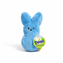 Peeps Plush Bunny - 5 Blue: Soft, fuzzy bunny with embroidered features, Peeps logo tag, and embedded emblem, ideal for custom gifting from Celebratopia.