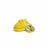 Peeps Chick Backpack Clip - Yellow: A plush pouch shaped like a Peep chick with a zip closure and key-ring, ideal for personalized gifting.